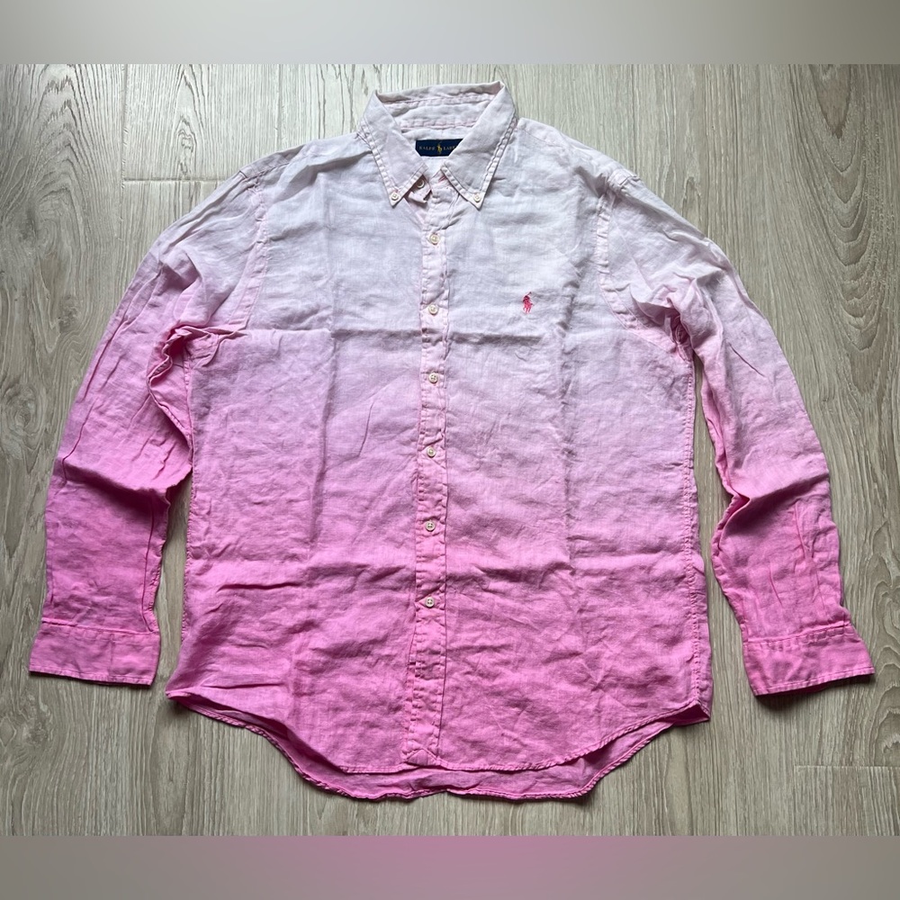 Ralph Lauren Shirt Men’s Large Cotton Classic Fit Long Sleeves